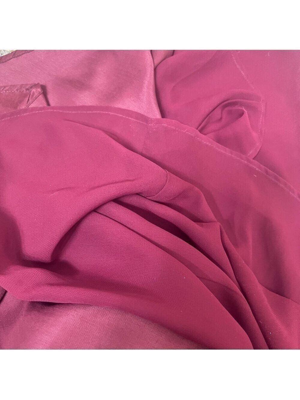 Lulus Burgundy Satin Maxi Dress Size XS NWT Wedding Pom Concert Party Pom - Picture 10 of 12